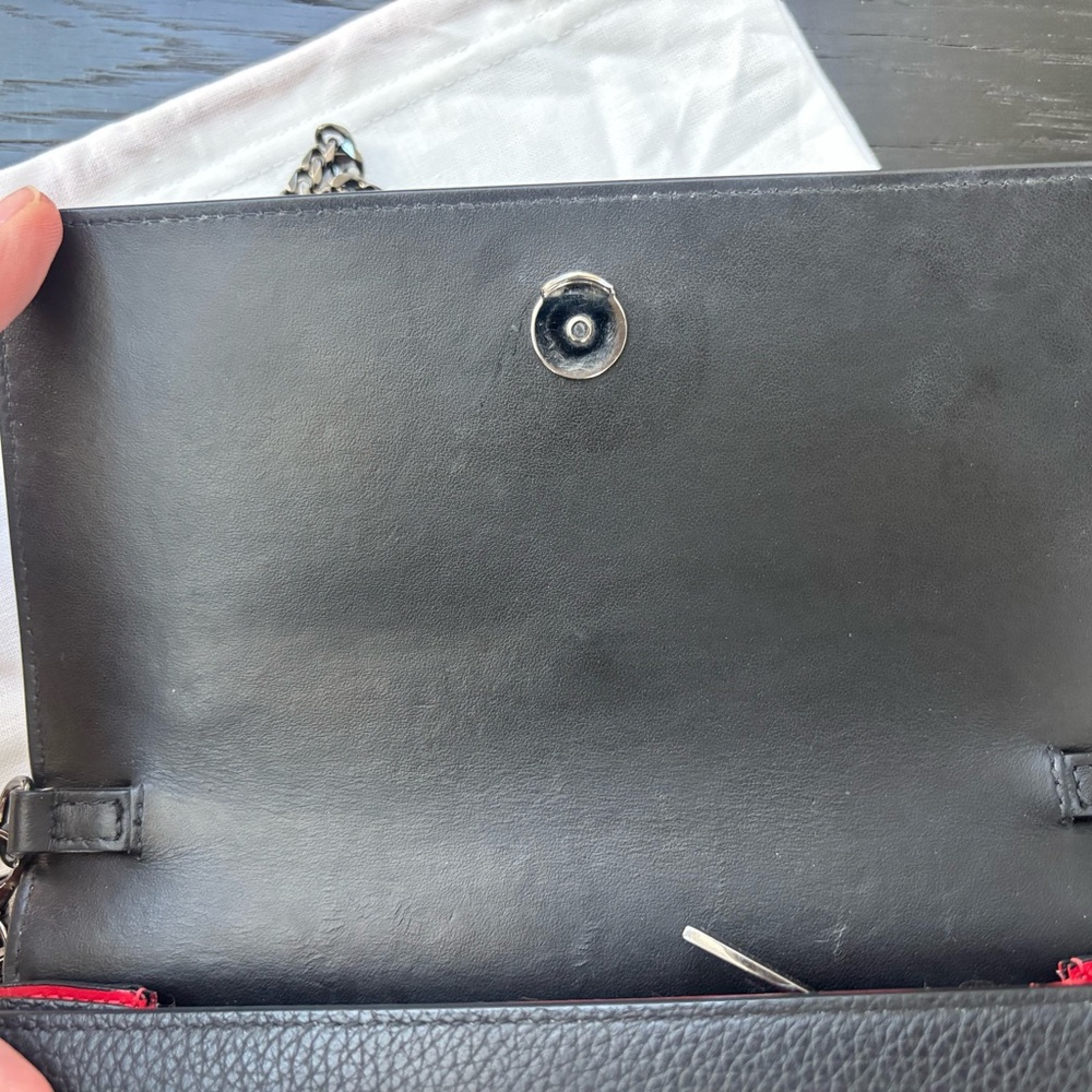 Christian Louboutin Paloma Black Chain Wallet $1590 - Picture 9 of 12